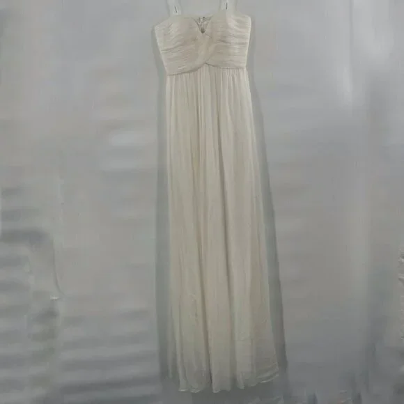 Fancy Schmancy cream long dress gown size 2 - Picture 1 of 7